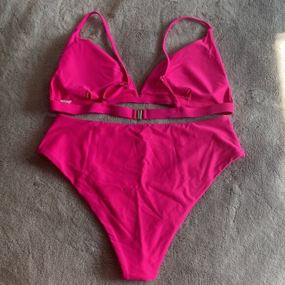 NWOT High Waisted Bikini With Triangle Top - Picture 2 of 4